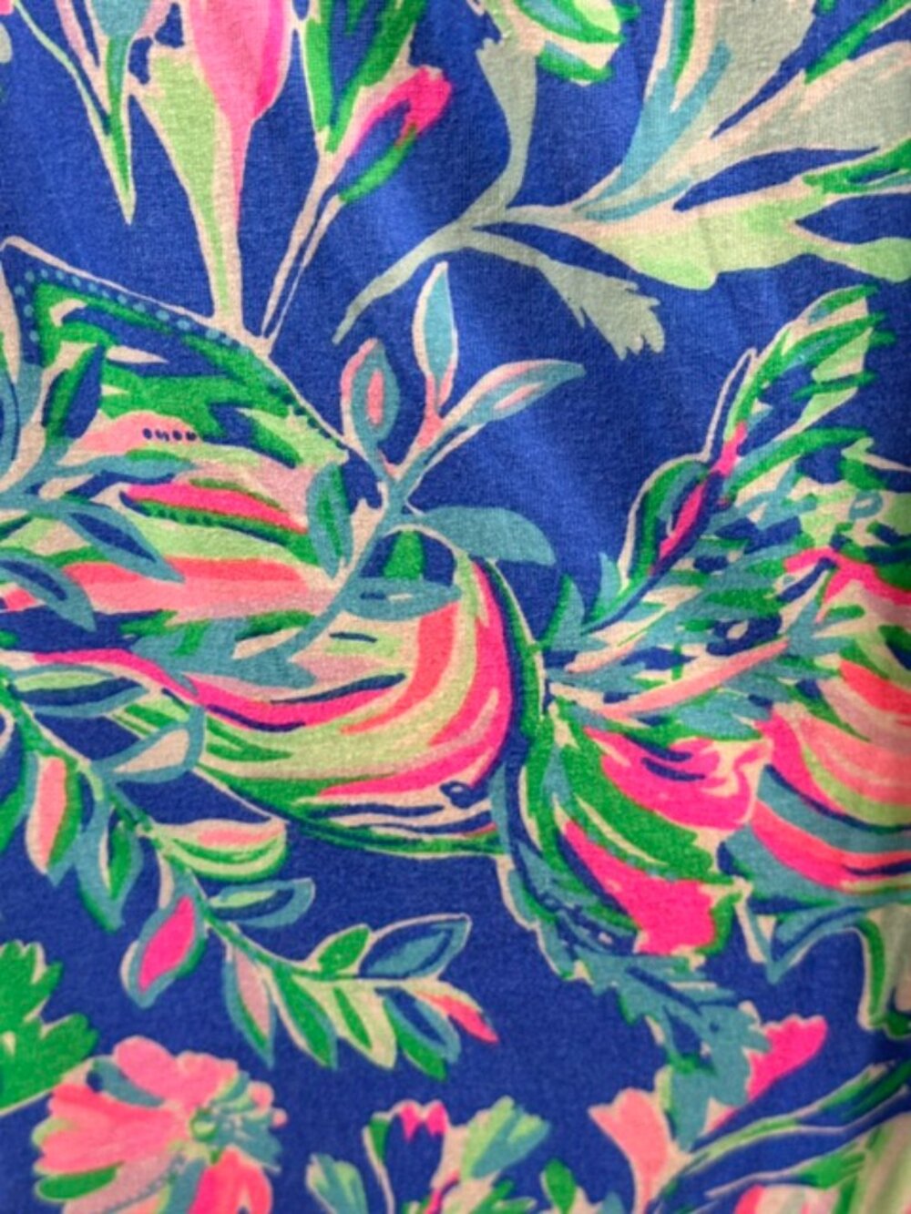 NWT Lilly Pulitzer Merle Off Shoulder Midi Dress Blue Fare Fancy Fins XL - Picture 6 of 11